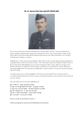 A preview of a PDF biography for Bonnett, Dorian Dick